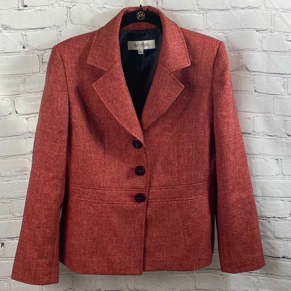 Dark Red Blazer Size 8 Petite